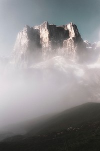 View of mountain after sunrise