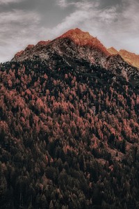 Red peak in Zillertal Alps, Italy