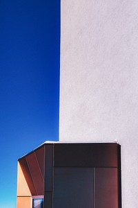 Building exterior against a blue sky