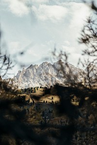 Beautiful scenic view of mountains in Italy