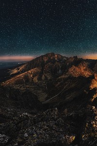 Starry night in the Dolomites, South Tyrol, Italy