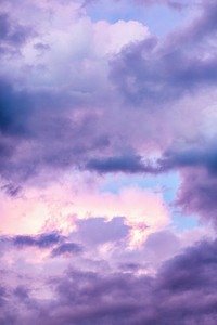 Purple sky in the evening