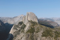 View of Half Dome from Glacier Point of  Yosemite Valley in California, USA