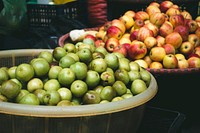 Apples for sale at a market