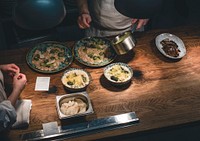 Open kitchen in a fancy restaurant