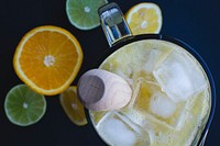 Aerial view of homemade lemonade