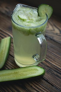 Homemade cucumber lemonade