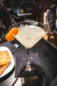 Cocktail drink with dried apricot