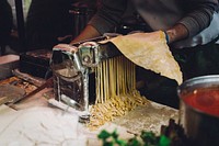 Fresh homemade pasta food photography