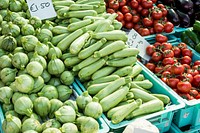 Vegetables on sale at a market