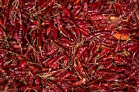 Closeup of dried chilli