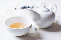 White porcelain tea set