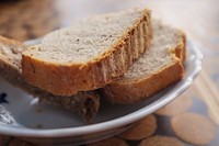 Closeup of slices of bread