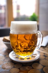 A glass of beer before meal