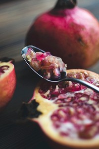 Close up of fresh pomegranates