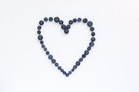 Heart shaped blueberries