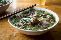 Pho Bo, a Vietnamese noodle soup