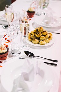Table at a wedding reception