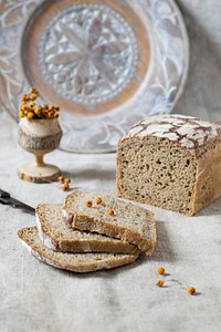 Homemade loaf of healthy bread. Visit <a href="https://monikagrabkowska.com/" target="_blank">Monika Grabkowska</a> to see more of her food photography.