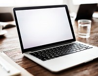 Laptop computer with a mockup screen