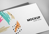 Colorful business card mockup design