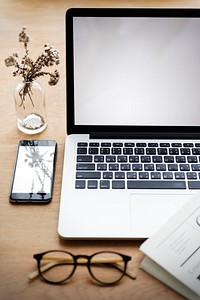 Laptop on the table