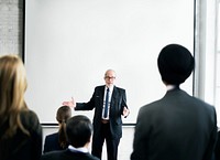 People in a business meeting room