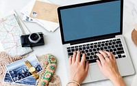 Woman using computer laptop