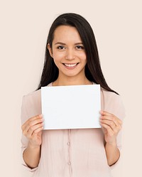 Woman Cheerful Studio Portrait Concept