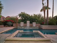 What many Arizonans lack in natural grass in that desert state, they make up with creative landscaping, including &ldquo;water features.&rdquo; This is the backyard of a home in Paradise Valley, a prosperous suburb in the Phoenix metropolitan area.