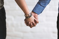 Free couple holding hand image, public domain CC0.