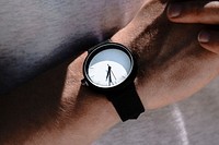 Free black wristwatch image, public domain CC0 photo.