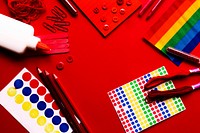 Art and craft stationery kit, free public domain CC0 photo.