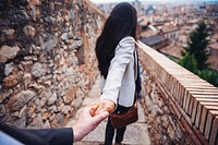 Free couple holding hand image, public domain CC0.