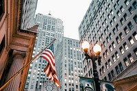 Free American flag in New York City image, public domain CC0 photo.