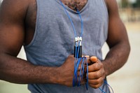 Free person exercising outdoors photo, public domain workout CC0 image.