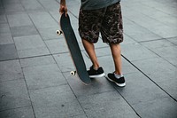 Free person rides skateboard photo, public domain sport CC0 image.