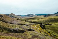 Free mountain landscape, Iceland image, public domain nature view CC0 photo.