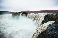 Free waterfall, nature background, public domain CC0 photo.