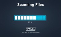 Scanning Files Searching Processing Antivirus Concept