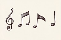 Hand-drawn music note illustration