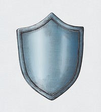Hand-drawn blue shield illustration