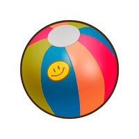 Colorful plastic beach ball illustration