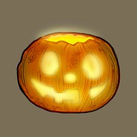 Illustration of jack o lantern icon vector for Halloween