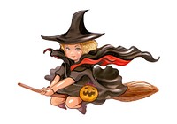 Illustration of a witch icon vector for Halloween