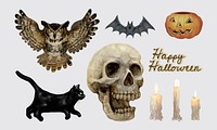 Illustration of Halloween themed icons vector