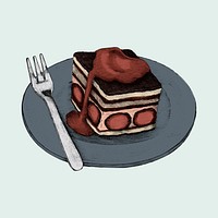 Illustration of a layered cake