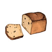Illustration of sliced white bread