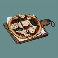 Illustration of an Italian pizza