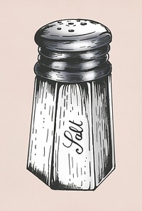 Hand drawn salt shaker